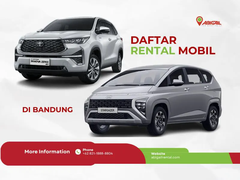 Daftar Harga Sewa Mobil Bandung Tahun 2025 – Rental Tarif 100% Murah