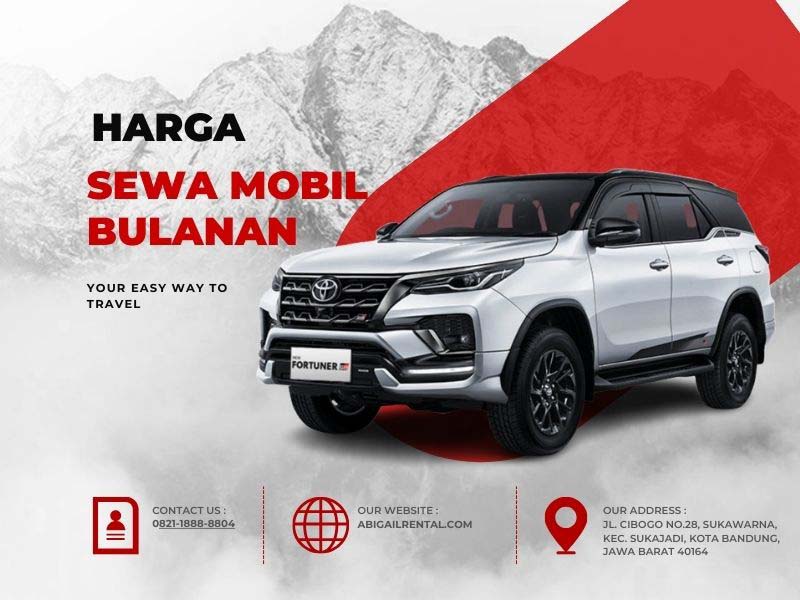 Harga Sewa Mobil Bulanan