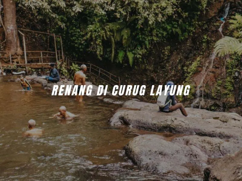 Renang di Curug Layung Rental Mobil