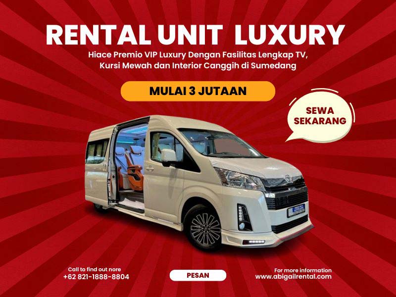Rental Mobil Sumedang Hiace VIP Luxury