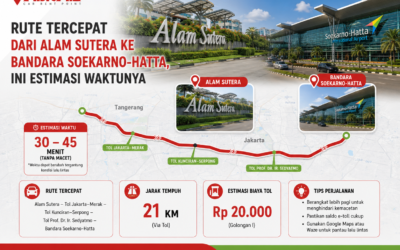 Rute Tercepat Alam Sutera ke Bandara Soetta + Estimasi Waktu